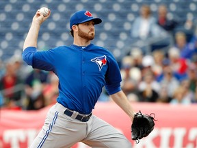 Blue Jays’ Drew Hutchison throws a pitch in the first inning against the Phillies in Clearwater, Fla., on Thursday, March 27, 2014. (Kim Klement/USA TODAY Sports)