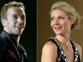 A combination photo of singer Chris Martin of Coldplay performing during a concert as part of their "Viva La Vida" tour in Barcelona September 4, 2009 and actress Gwyneth Paltrow posing during the premiere of her film "Iron Man" in Berlin April 22, 2008. REUTERS/Gustau Nacarino/Johannes Eisele/Files