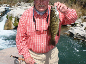 Neil with a "divine" Devils River smallmouth bass. (SUPPLIED)