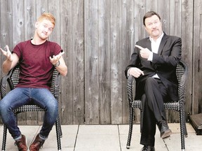Coronation Street?s Mikey North, left, who plays the fiery Gary Windass, and Ian Puleston-Davies who plays Owen Armstrong on the world?s longest-running television soap opera, will be at London?s Palace Theatre Tuesday to talk about the show, life on and off the set, secrets, anecdotes and more.