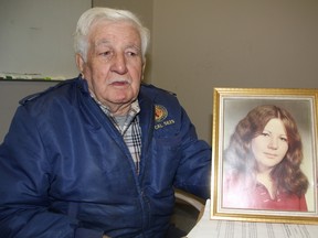 Gerry Leroux holds a portrait of his daughter, Yvonne. She was killed 41 years ago in a still unsolved murder.
SARA ROSS - THE PACKET & TIMES
