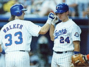 Expos’ Larry Walker and Darrin Fletcher shared different views of the 1994 season that was lost to a work stoppage. (QMI Agency files)