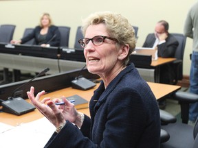 Premier Kathleen Wynne testifies before the Standing Committee on Justice Policy reviewing the $1.1 billion cancellation of gas plants in Mississauga and Oakville — at Queen’s Park on December 3, 2013. 
STAN BEHAL/TORONTO SUN