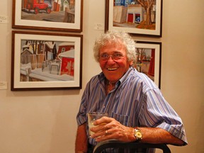 Toronto Sun icon Andy Donato is pictured late last year at an opening of an exhibition of his paintings at 260 King St. E. (MICHAEL PEAKE, Toronto Sun)