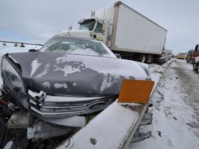 Just over 100 vehicles were involved in a crash the morning of Feb. 27 south of Barrie on Highway 400. OPP say only three people suffered minor injuries. MARK WANZEL FILE PHOTO