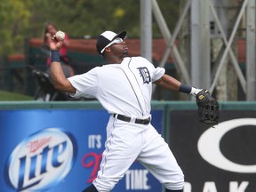 Former Blue Jay Rajai Davis now plays for the Detroit Tigers. (VERONICA HENRI/Toronto Sun)