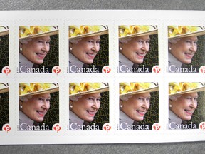 A package of ten Canada Post stamps. (KELLY PEDRO / QMI AGENCY)