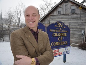 File photo by Jason Miller/The Intelligencer
City councillor Mitch Panciuk stands outside the Belleville and District Chamber of Commerce offices. City council is discussing what to do with the aging, small site.