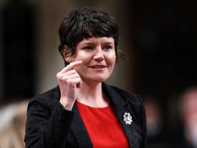 NDP MP Megan Leslie speaks during Question Period in the House of Commons on Parliament Hill in Ottawa October 16, 2012. (REUTERS/Chris Wattie)