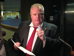 Mayor Rob Ford blasts councillors office expenses released Monday, March 31, 2014. (Don Peat/Toronto Sun)
