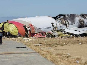 U.S. National Transportation Safety Board (NTSB) photo shows the wreckage of Asiana Airlines Flight 214 that crashed at San Francisco International Airport in San Francisco, California in this handout file photo released on July 7, 2013. REUTERS/NTSB/Handout via Reuters/Files
