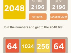 "2048." (SCREENSHOT)