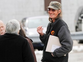 Shawn Brant outside Napanee courthouse.

JEROME LESSARD/The Intelligencer