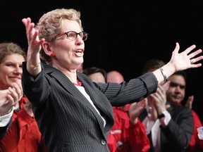 Premier Kathleen Wynne is greeted with cheers at the Ontario Liberal Annual General Meeting on March 22.
Stan Behal/Toronto Sun