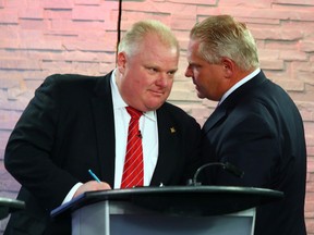Mayor Rob Ford and his brother, Councillor Doug Ford. (Toronto Sun files)