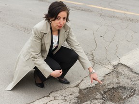 Caroline Grech, government relations specialist with CAA South Central Ontario, is bringing awareness to the CAA's annual Worst Roads Campaign. She sees it as an opportunity to try and help municipalities as well as bring to people's attention the need for road maintenance as well as repairs. 
BRIANNE STE MARIE LACROIX/KINGSTONWHIG_STANDARD/QMIAGENCY