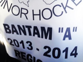 A Lake Manitoba First Nation player, Toby Missyabit, proudly posted a photo of the banner on Facebook. (FACEBOOK.COM)