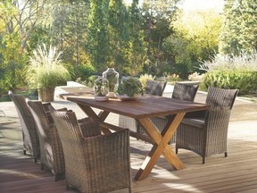 A teak finish can keeps its rich colour or it can be left to weather