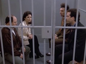 A still from the Seinfeld finale.