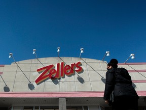 Shoppers leaving Zellers at Bells Corners in Ottawa On. Thursday April 3,  2014. Zellers re-opened as a outlet store after being closed.  Tony Caldwell/Ottawa Sun/QMI Agency