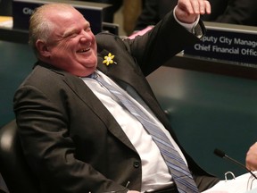 Mayor Rob Ford  in council chambers in on April 3, 2014. (Craig Robertson/Toronto Sun)
