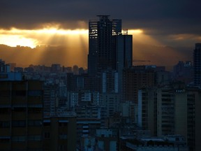 A skyscraper known as the "Tower of David" is seen in Caracas January 31, 2014. (REUTERS/Jorge Silva)