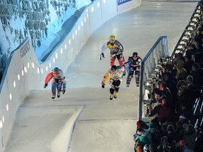The Red Bull Crashed Ice track in Quebec.