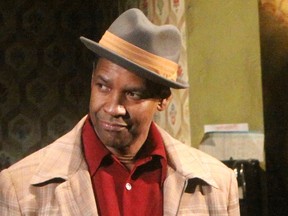 Denzel Washington is pictured during the opening night curtain call for A Raisin in the Sun at the Ethel Barrymore Theatre in New York City. (Joseph Marzullo/WENN.COM)