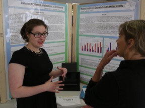 Theresa DeCola was baffled to learn that she was the only Grade 11 student participating in this year's Quinte Regional Science and Technology Fair.