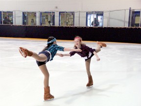 Makebzy Klassen and Kristen Favreau perform their routine 'Footloose,'  at the Keewatin Skating Club's annual ice show on Sunday, April 6.