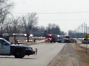 Perth Road 180 was closed north of Dublin for a few hours Sunday after a two-vehicle crash took place. SUBMITTED