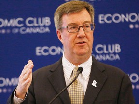 Mayor Jim Watson, speaks at an Economic Club of Canada luncheon at the Fairmont Chateau Laurier in Ottawa, Ont. on Monday April 7, 2014. The talk surrounded the country's upcoming 150th anniversary in 2017. 
Darren Brown/Ottawa Sun/QMI Agency