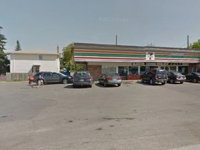 This 7-Eleven on the corner of Mountain Avenue and McPhillips Street was the scene of a failed robbery early Tuesday morning. (GOOGLE STREET VIEW IMAGE)