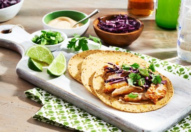 GLUTEN-FREE FISH TACOS WITH CHIPOTLE MAYONNAISEGet spicy with these fish tacos featuring chipotle sauce, ancho chili powder and ground cumin. (Courtesy of Hellman's)