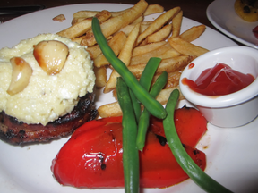 The Keg’s bleu cheese crusted filet mignon. (SUPPLIED)