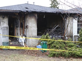 A man died in a blaze at 2952 Widemarr Rd., in the Winston Churchill Blvd.- Royal Windsor Dr. area, (DAVE THOMAS, Toronto Sun)