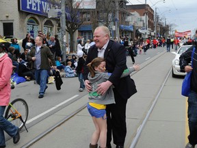 Mayor Rob Ford is pictured in the 2011 Beaches Easter Parade (MICHAEL PEAKE, Toronto Sun)