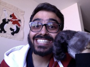 Taha Tabish, who uses the Twitter handle @taabai, posted this sealfie with the words: "Hey, @TheEllenShow, I support the sustainable harvesting of seal. #sealfie #mitts." (Handout)