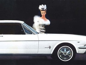 Mustang was released 50 years ago this month. An early Ford Motor Company sales brochure shows the car's profile, but for some reason the female model is dressed in furs when in actual fact Mustang was geared to the growing youth movement in North America.