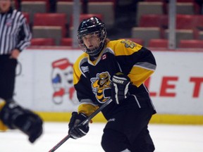 Sombra's Alec Dekoning was named to Team Alliance for the 2014 OHL Gold Cup. The Lambton Jr. Sting centerman will be participating in the annual tournament, which has all-star teams from Ontario's six midget AAA leagues compete for the title of the province's best loop. (Submitted photo)