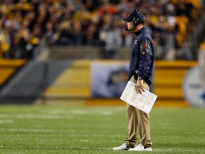 Head coach Marc Trestman of the Chicago Bears watches from the sideline during a game against the Pittsburgh Steelers at Heinz Field on September 22, 2013. (Gregory Shamus/Getty Images/AFP)