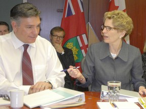 Ontario Finance Minister Charles Sousa with Premier Kathleen Wynne.
BRYAN KELLY/QMI AGENCY