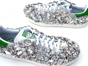 Pharrell's shoes encrusted with Swarovski crystals. (Courtesy of Swarovski)