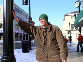 Evan Vankaldenkerken is dealing with homelessness and mental health issues. 
IAN MACALPINE/KINGSTON WHIG-STANDARD/QMI AGENCY