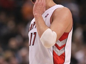 Raptors centre Jonas Valanciunas (Stan Behal, Toronto Sun)