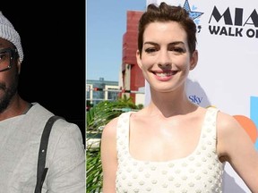 Will.i.am and Anne Hathaway. (WENN.COM photos)