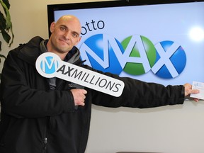 It’s not every day that the ticket checker shows seven digits, so when John Perry checked his Lotto Max ticket on Wednesday, April 9, 2014 he did a double take. But he had, in fact, won a Maxmillions prize. (HANDOUT)