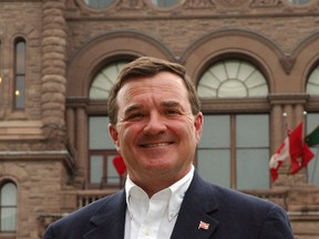 Jim Flaherty outside Queen's Park in September 2004. (Dave Abel/Toronto Sun)