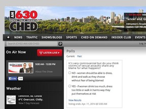 Screen grab from 630CHED.com