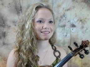 Dorchester violinist Celine Murray plays with the London Youth Symphony Sunday at Dundas St. Centre United Church. Special to QMI Agency